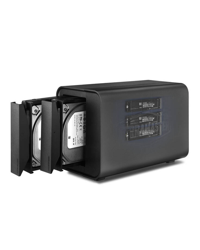 Terramaster d5 hybrid 5-bay USB-c das 2 sata bays 3 m.2 nvme diskless-null