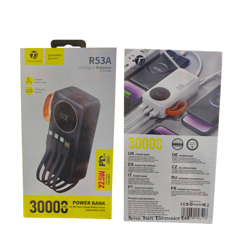 Take more power pulse power bank 30000mAh 22.5w with 2 USB-a and 1 Type-C ports quick charge-null