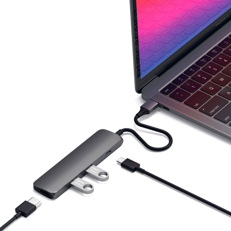 Slim aluminum Type-C multi-port 4k, , medium-null