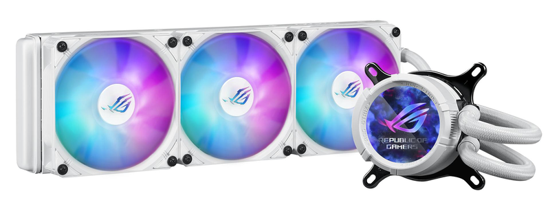 Asus rog strix lc III 360 argb lcd white edition aio liquid CPU cooler 360mm 2.1 inch lcd asetek lga1700 am5 am4 white-null