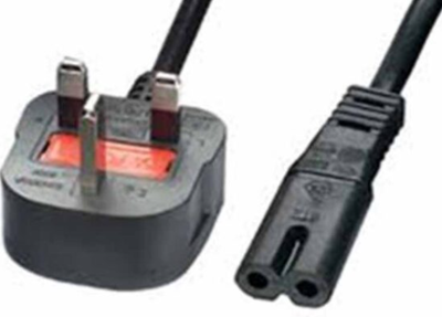 Uk power cable>8 form plug 1.8m gr kabel, , medium
