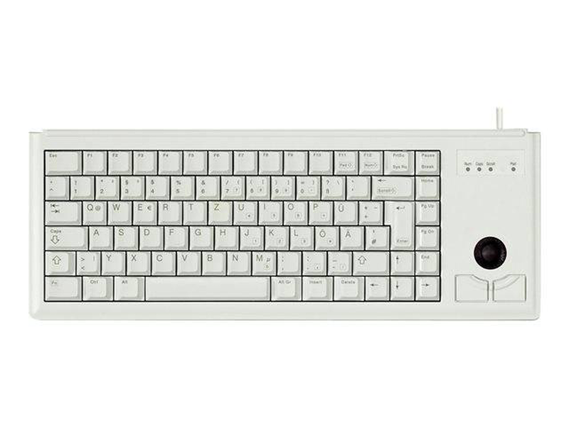 Cherry compact-keyboard g84-4400 / keyboard  trackball / ps/2 / english / europe / light grey, , medium-null