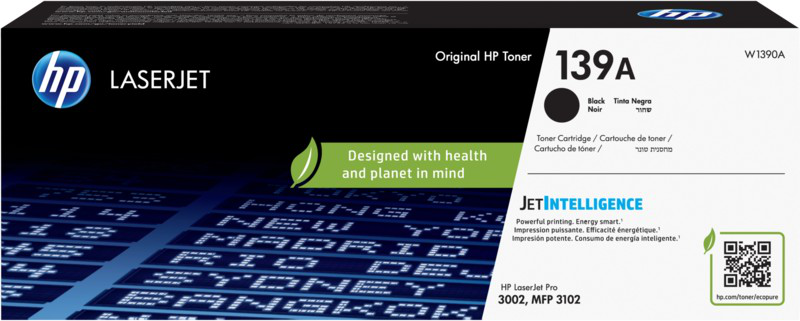 Hp 139a black original toner cartridge w1390a 1500 pages for laserjet pro 3001dw 3001dwe 3003dw-null