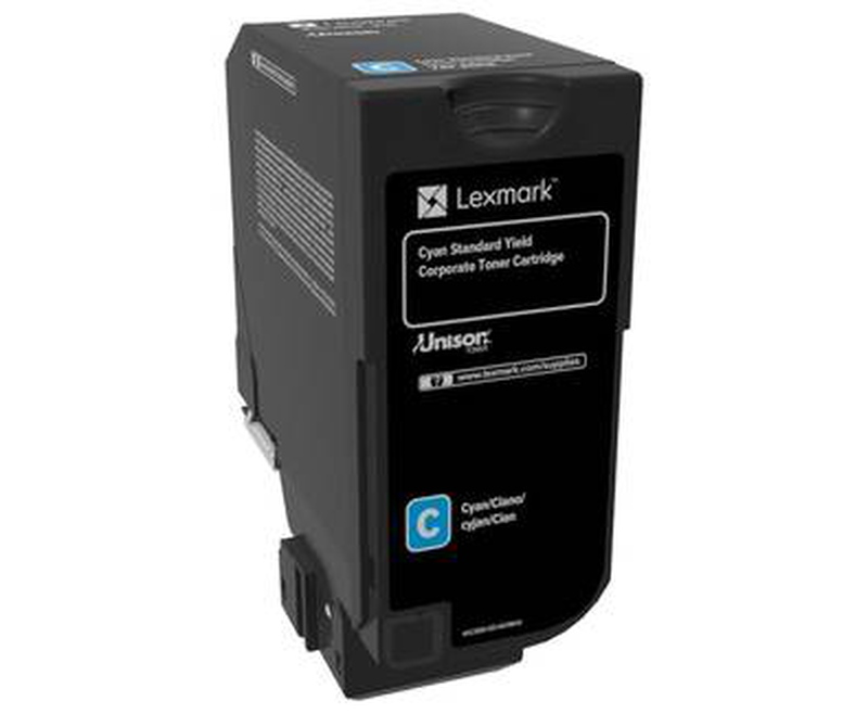 Lexmark 74c2sce original cyan corporate toner 7,000 pages for cs720 cs725 cx725 colour lasers, , medium-null