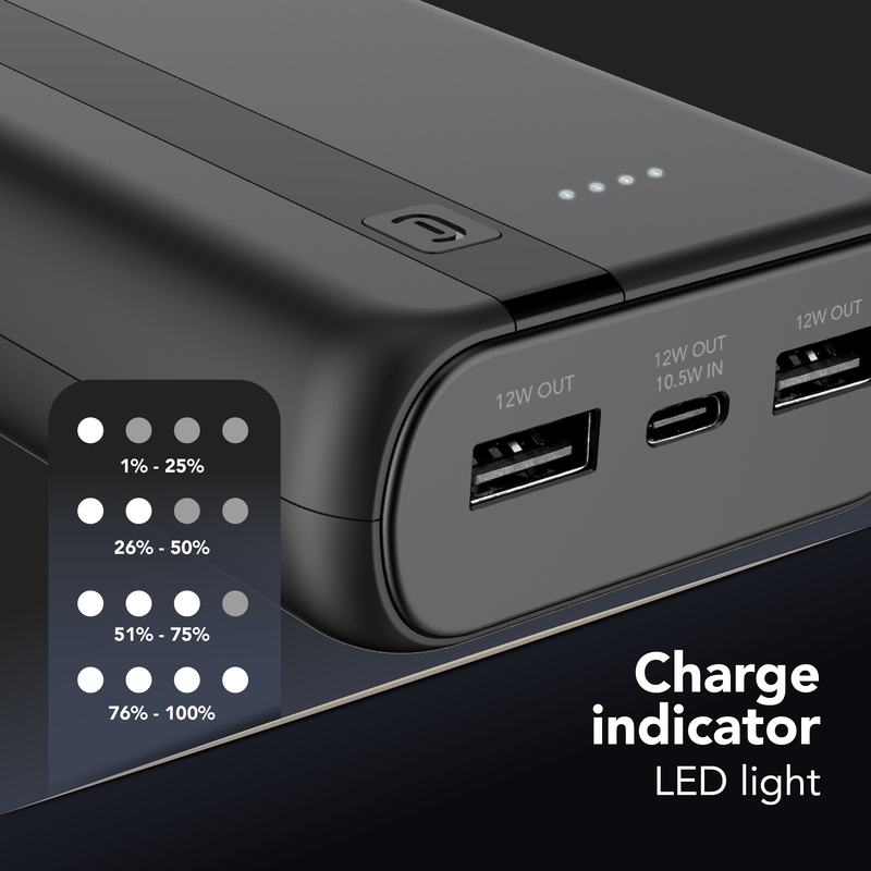 Cellularline power bank 20000mAh 12w &mu;&epsilon; 2 &theta;ύ&rho;&epsilon;&sigmaf;-null