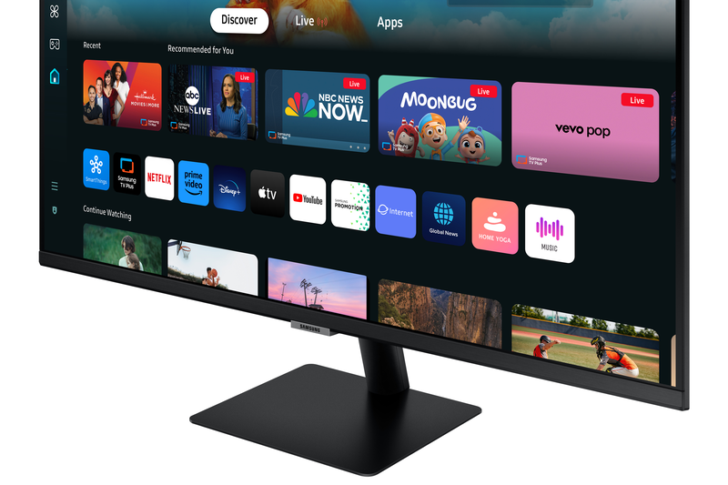 Samsung 27" smart monitor m5 (m50d)FHDwith streaming apps and speakers (ls32dm500eux)-null