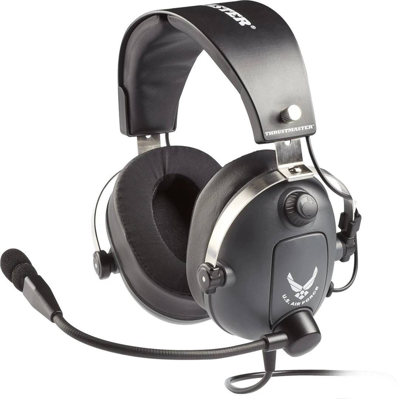 Thrustmaster t.flight u.s. Air force edition dts wired gaming headset 50mm drivers detachable mic 3.5mm black-null