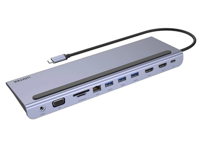 Unitek USB-c hub USB3.0 pd/2xhdmi/rj45/sd/vga/audio d1022b, , medium