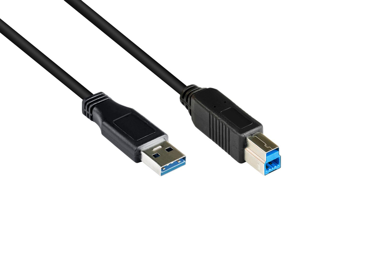 Good connections 2710-s002 - 0.2 m - USB a - USB b - USB 3.2 Gen 1 (3.1 Gen 1) - 5000 mbit/s - black - cable - digital - 0.2 m - USB 3.0 - copper wire-null