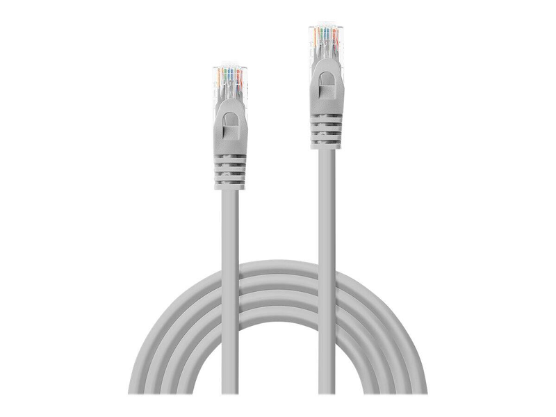 Lindy - patch cable - rj-45 (m) to rj-45 (m) - 1 m - utp - cat 5e - molded, snagless, stranded - grey-null