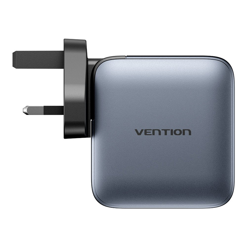 Vention charger wall gan 100w 3xUSBc 1xUSBa grey feth0-uk, , medium-null