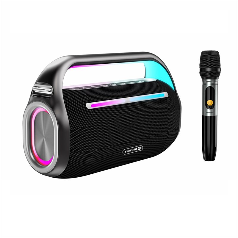 Product image: Swissten karaoke bluetooth speaker harmony 80w black, , medium-null