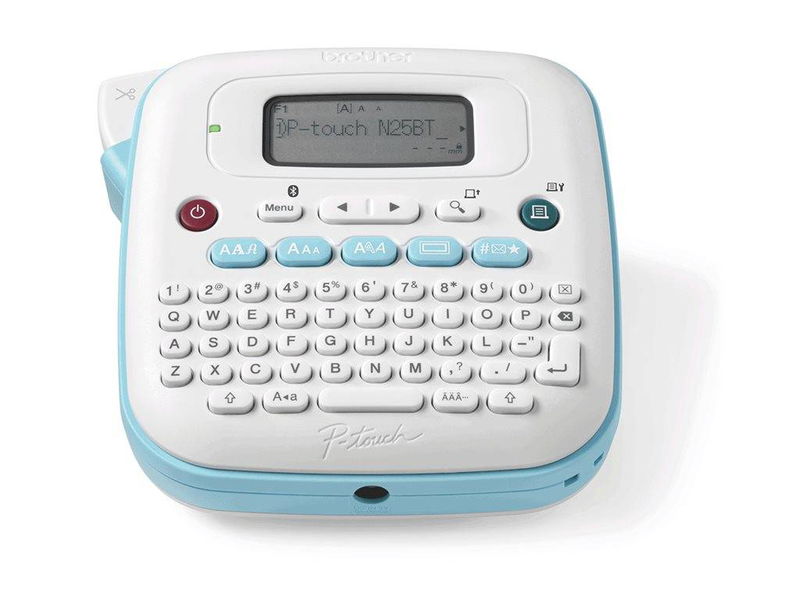 Brother p-touch pt-n25bt label maker | bluetooth | 12mm btag | blue/white, , medium-null
