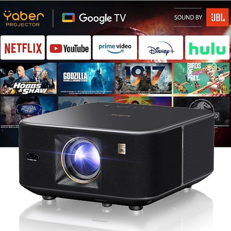 Yaber k3 smart projector full HD &mu;&epsilon; google TV, 1600 ansi lumens & ή&chi;&omicron; jbl, , medium-null