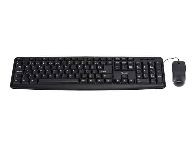 Equip life - keyboard and mouse set - USB - portuguese - black, , medium-null