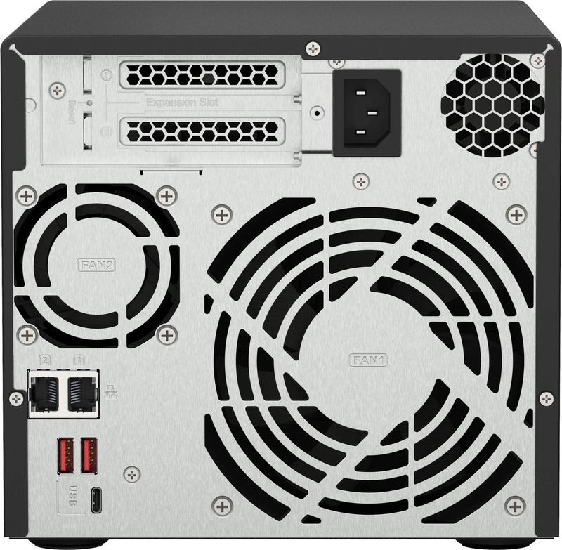 Qnap ts-473a 4-bay tower nas AMD ryzen v1500b 8GB ddr4 ecc dual 2.5GBe dual pcie m.2 nvme diskless black-null