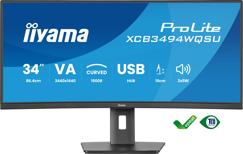Iiyama prolite xcb3494wqsu-b1 34" monitor va curved 120hz uwqhd 3440x1440-null