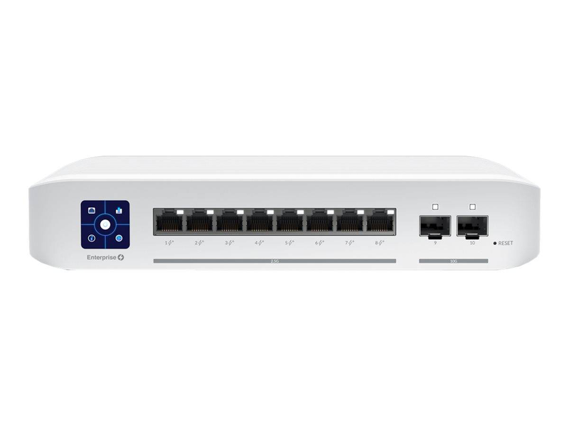 Ubiquiti unifi usw-enterprise-8-poe 8-port 2.5GBe l3 managed switch poe+ 120w 2x 10g sfp+ white-null