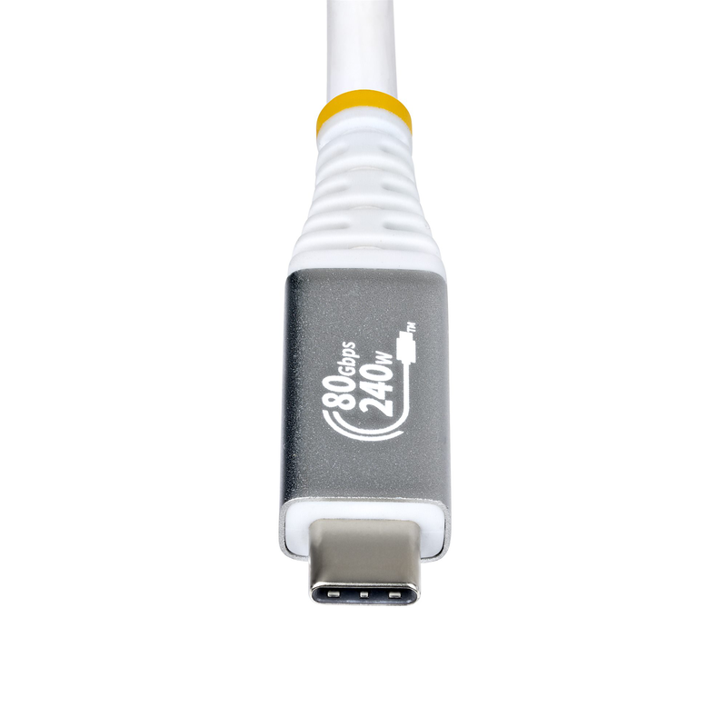 Startech.com 1m USB4 USB-c cable | 80GBps | 240w pd | white | 8k 120hz / 4k 240hz | displayport 2.1 dp80-null