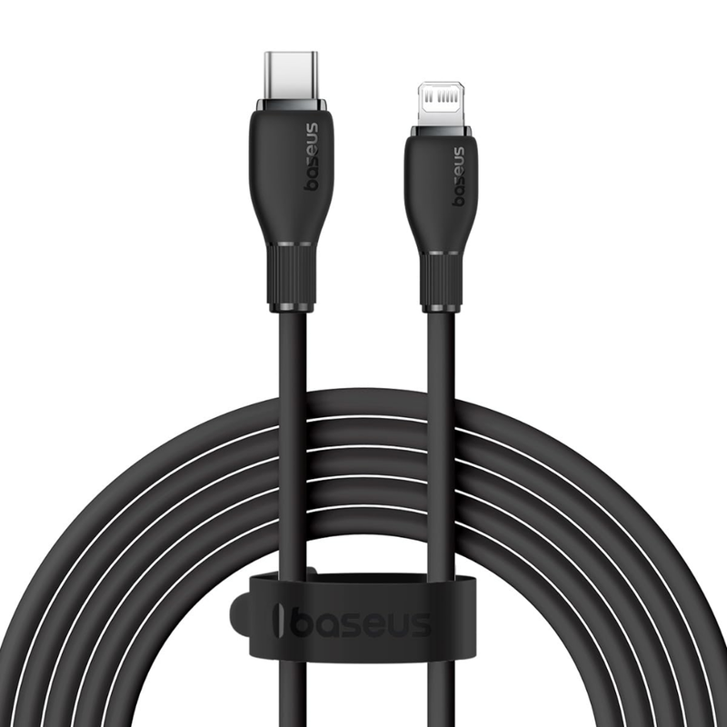 Baseus cable lightning to USB-c pudding series 20w 1.2m black, , medium-null