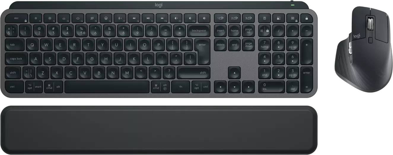 Logitech mx keys s combo wireless keyboard and mouse us international graphite-null