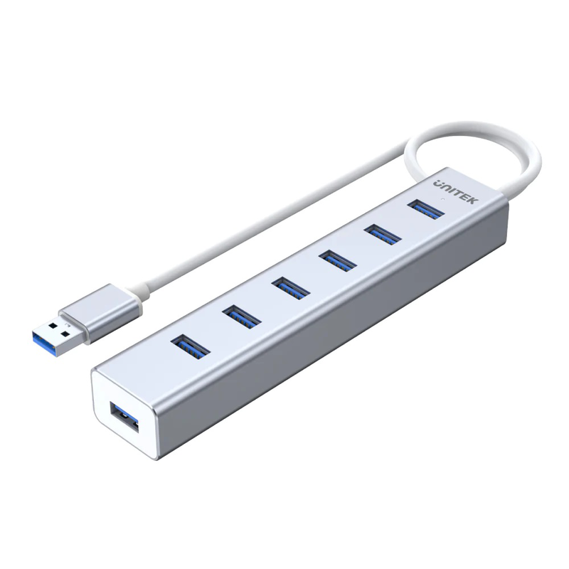 Unitek USB-a hub 7-port USB3.0 supports 5v2a power adaptor y-3090, , medium-null