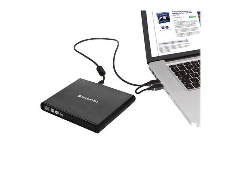 Verbatim slimline / disk drive / dvd&plusmn;rw (&plusmn;r dl) / USB 2.0 / external, , medium-null