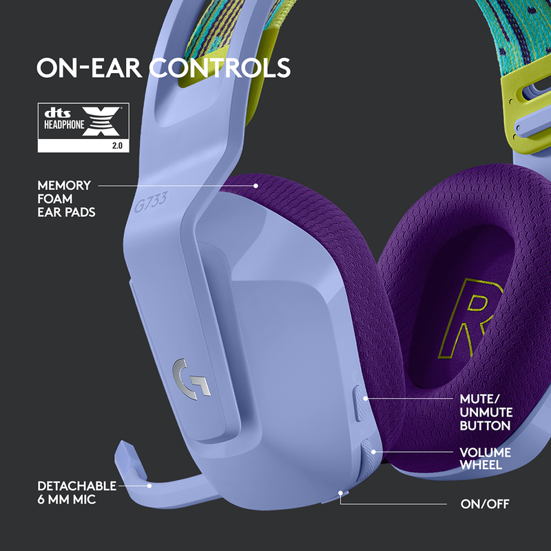 G733 lightspeed wireless lightsync rgb with blue vo!ce lilac image number null