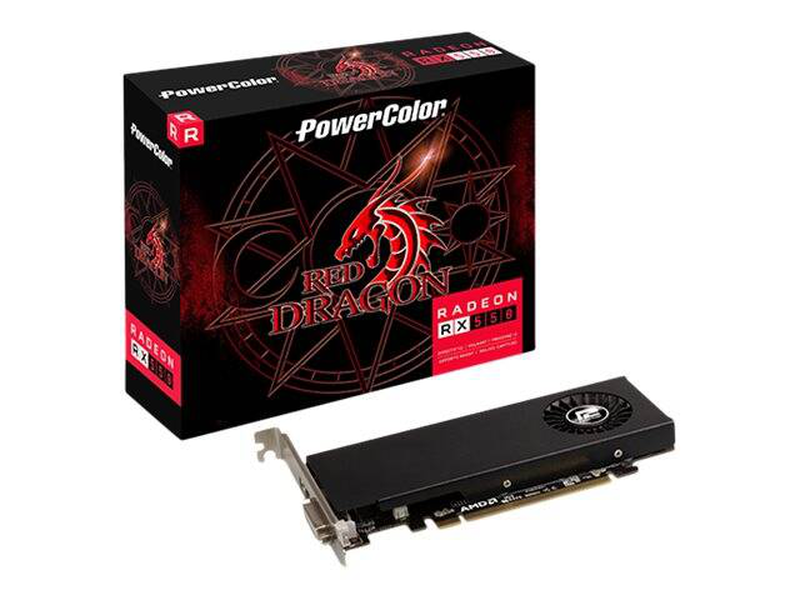 Powercolor red dragon radeon rx 550 - graphics card - radeon rx 550 - 4GB gddr5 - pcie 3.0 low profile - dvi, HDMI, , medium-null