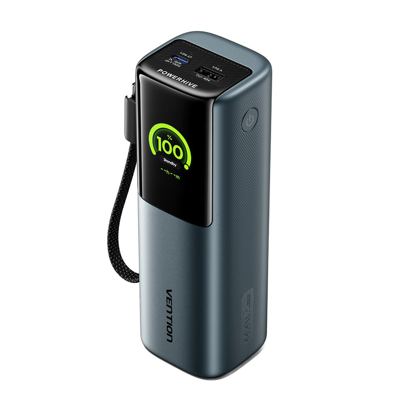 Vention powerbank 27000mAh 200w 3xUSBc+USBa tft display +240w cable fkgh0, , medium-null