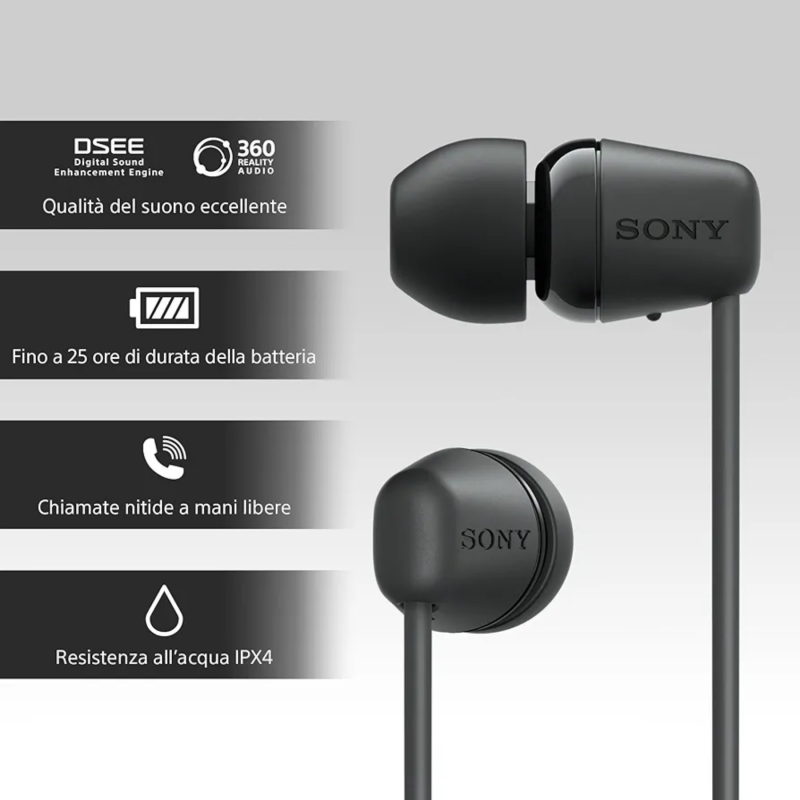 Product image: Bluetooth earphones neckband sony wi-c100b black-null