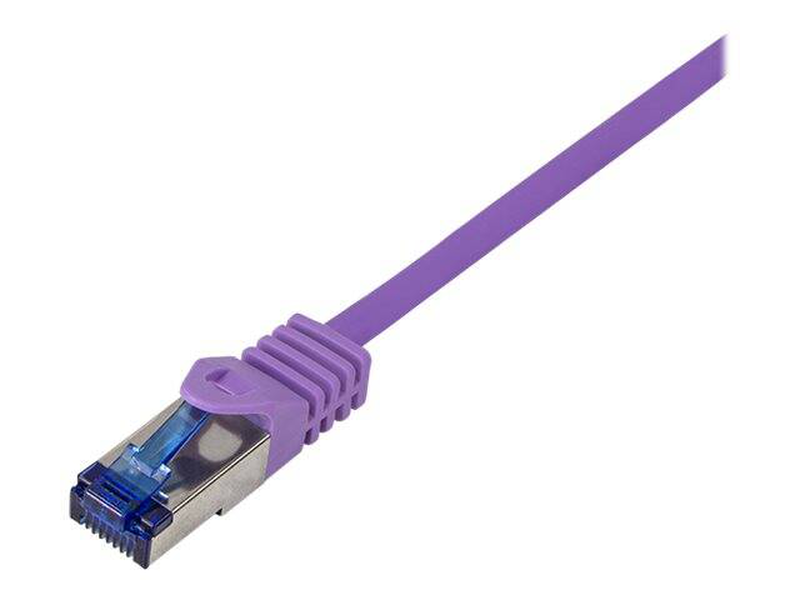 Logilink professional ultraflex - patch cable - rj-45 (m) to rj-45 (m) - 3 m - 6 mm - s/ftp - cat 7 (cable) / cat 6a (connectors) - halogen-free, molded, snagless - purple, ral 4005, , medium-null