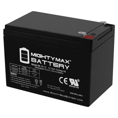 Mighty max 12v 15ah sealed lead acid battery, , medium