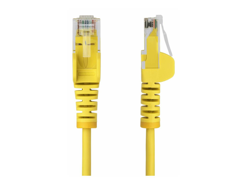 Startech.com 10m yellow slim cat6 ethernet cable, snagless, 28awg, lszh / patch cable / rj-45 (m) to rj-45 (m) / 10 m / 3.6 mm / utp / cat 5/5e/6 / ieee 802.3bt / halogen-free, snagless, stranded copper / yellow-null