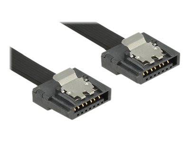 Delock flexi / sata cable m-m / serial ata 150/300/600 / 50cm / latched / black, , medium-null