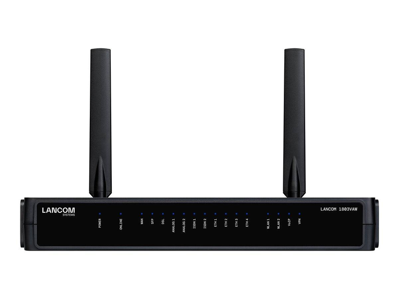 Lancom 1803vaw sd-wan vpn router vdsl modem Wi-Fi 6 dual-band 4x gigabit voip gateway 2x isdn grey-null