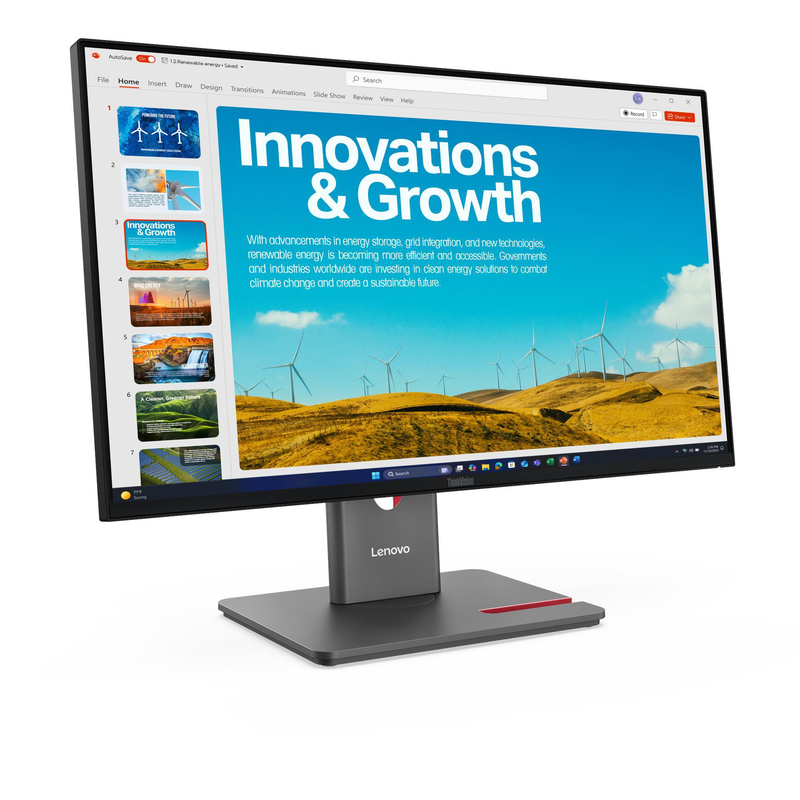 Lenovo thinkvision p24qd-40 23.8" ips qhd 2560x1440 120hz hdr10 USB-c pro monitor HDMI displayport USB hub ergonomic eclipse black-null