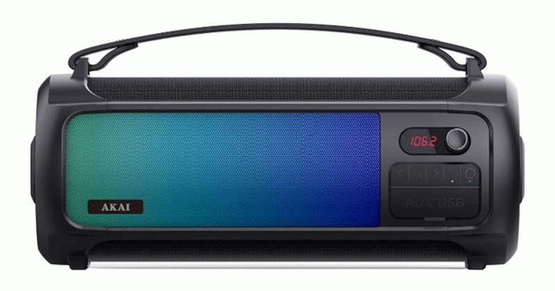 Akai abts-35  portable bluetooth speaker with AWS, LED, USB, AUX, FM-10w rms-null