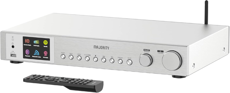 Product image: Majority radio fitzwilliam 2 Wi-Fi/bt/USB/fm/lineout/display silver, , medium-null