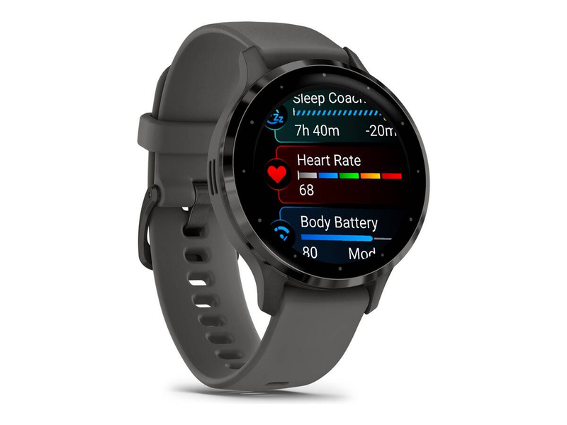 Garmin venu 3s - 41 mm - pebble grey - smart watch with band - silicone - wrist size: 110-175 mm - display 1.2" - 8GB - bluetooth, ant+, Wi-Fi - 40 g, , medium-null
