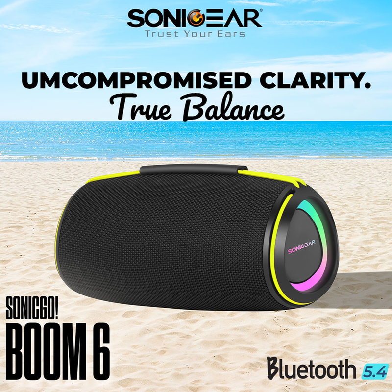 Sonicgear portable speaker tws bt/USB/fm/rgb ipx5 30w sonicgo! Boom 6, , medium-null