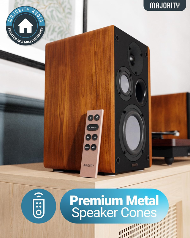 Majority d100 active speakers 100w 5 3-way with dsp, bluetooth, USB, HDMI & optical, , medium-null
