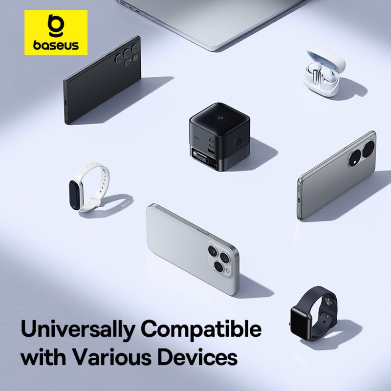 Product image: Baseus charger desktop 100w 3c+u super gan retractable cable 100w eu, , medium-null