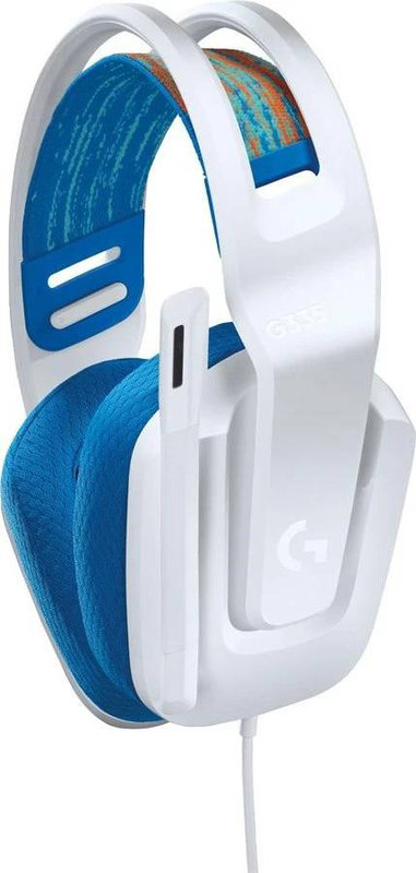 Logitech g g335 wired gaming headset full-size 3.5mm jack 40mm drivers flip-to-mute mic discord certified white-null