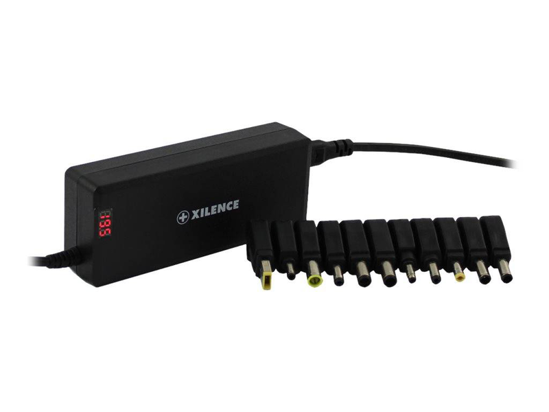 Xilence xm008 75w mini universal notebook charger 16-19.5v with 9 tips and led display-null