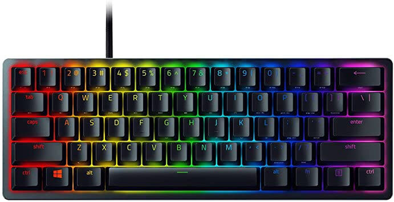 Razer huntsman mini / keyboard / backlit / USB-c / qwertz / german / key switch: razer clicky optical purple / black, , medium-null