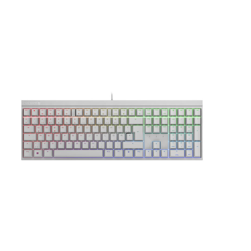 Cherry mx 2.0s - keyboard - backlit - USB - qwertz - german - key switch: cherry mx blue - white, , medium-null