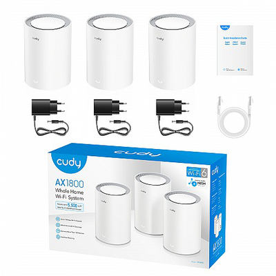 Cudy mesh ax1800 dual band gigabit Wi-Fi 6 3 pack m1800, , medium