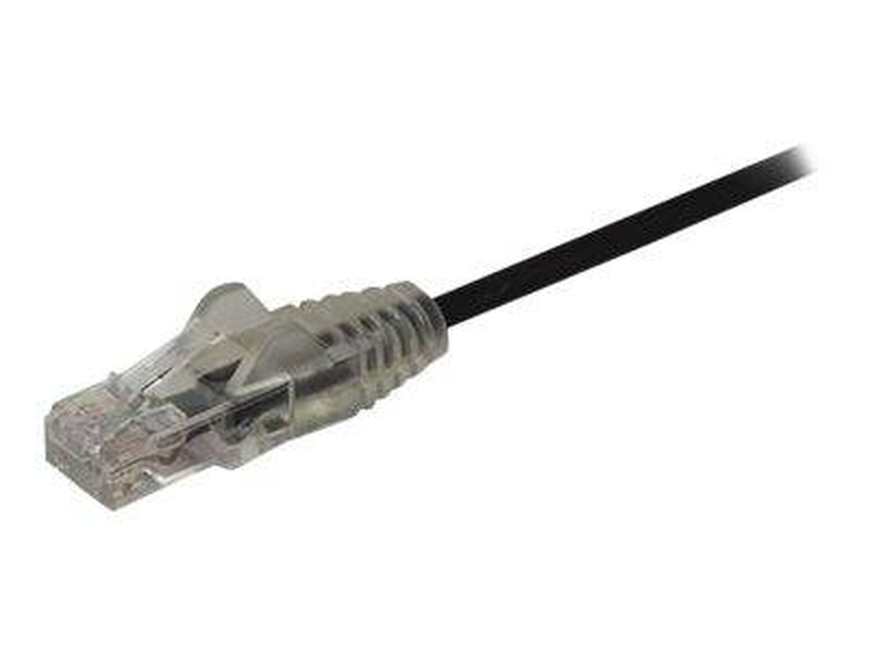 Startech.com 0.5 m cat6 cable / slim cat6 patch cord / black / snagless rj45 connectors / gigabit ethernet cable / 28 awg (n6pat50cmbks) / patch cable / rj-45 (m) to rj-45 (m) / 50 cm / cat 6 / snagless / black-null