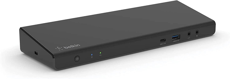Belkin connect universal USB-c triple display dock inc007 displaylink 4k 85w pd 3xhdmi 2xdp 5xUSB-a USB-c gigabit ethernet audio black-null